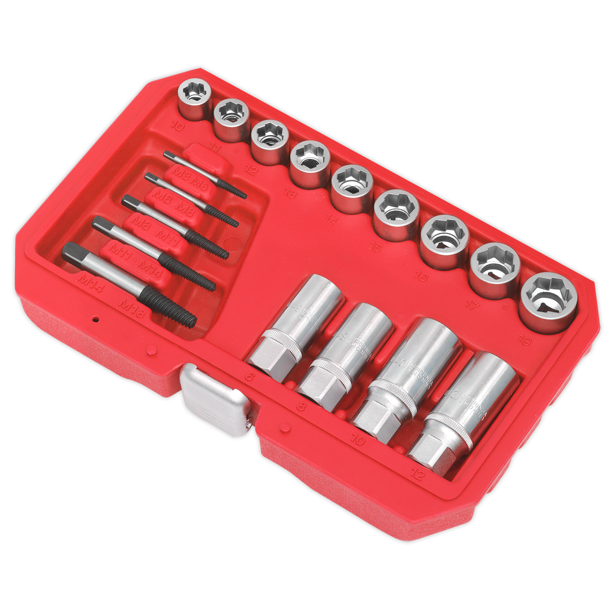 Sealey Premier Bolt, Stud & Screw Extractor Set 18pc AK751 - BostonPlates Autocare Centre