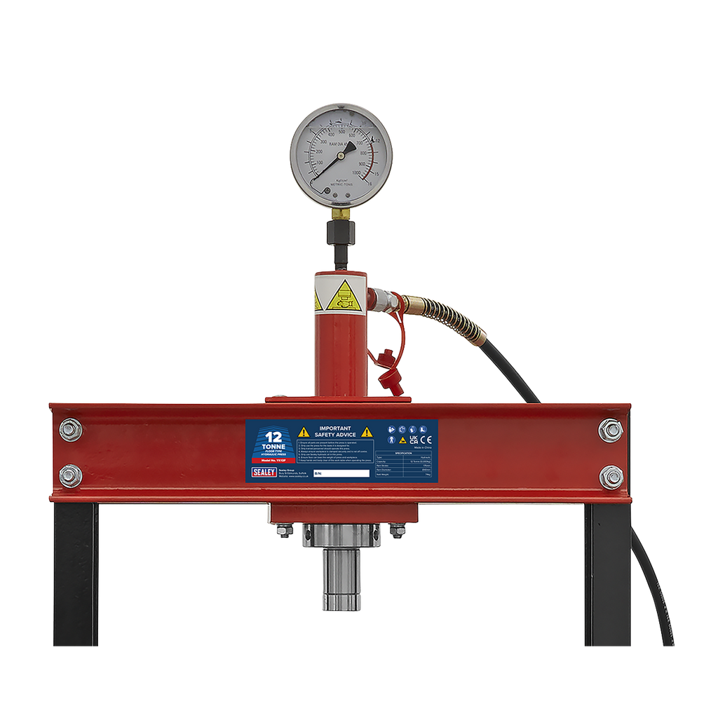 Sealey Hydraulic Floor Type Press 12 Tonne YK10F - BostonPlates Autocare Centre