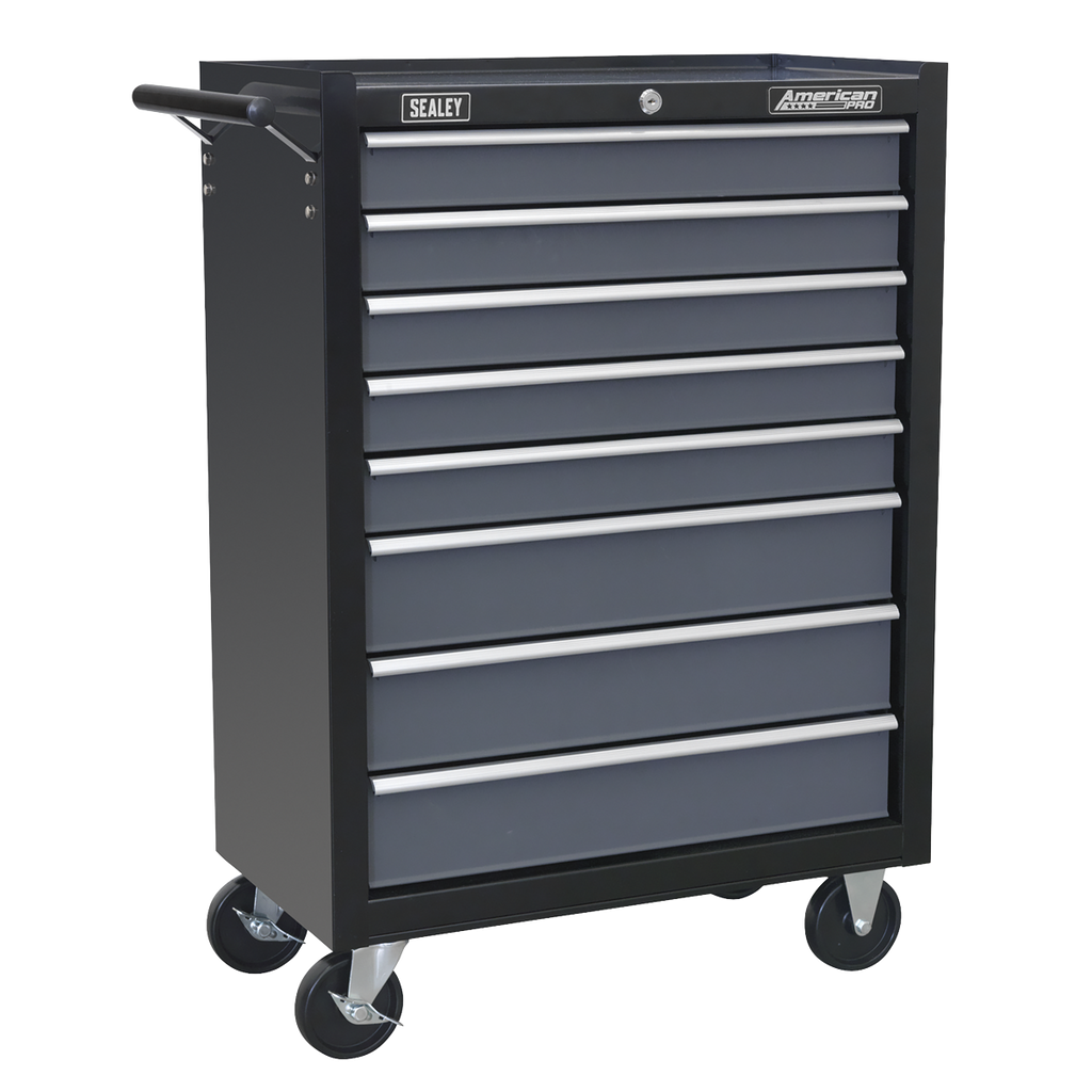 Rollcab 8 Drawer with 145pc Tool Kit - Black/Grey AP35TBCOMBO3 - BostonPlates Autocare Centre