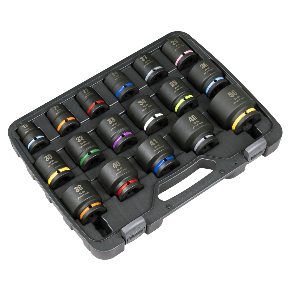 Sealey Premier Impact Socket Set 3/4"Sq Drive 17pc AK8892M - BostonPlates Autocare Centre