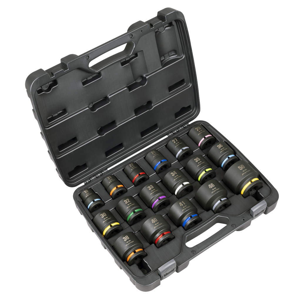 Sealey Premier Impact Socket Set 3/4"Sq Drive 17pc AK8892M - BostonPlates Autocare Centre