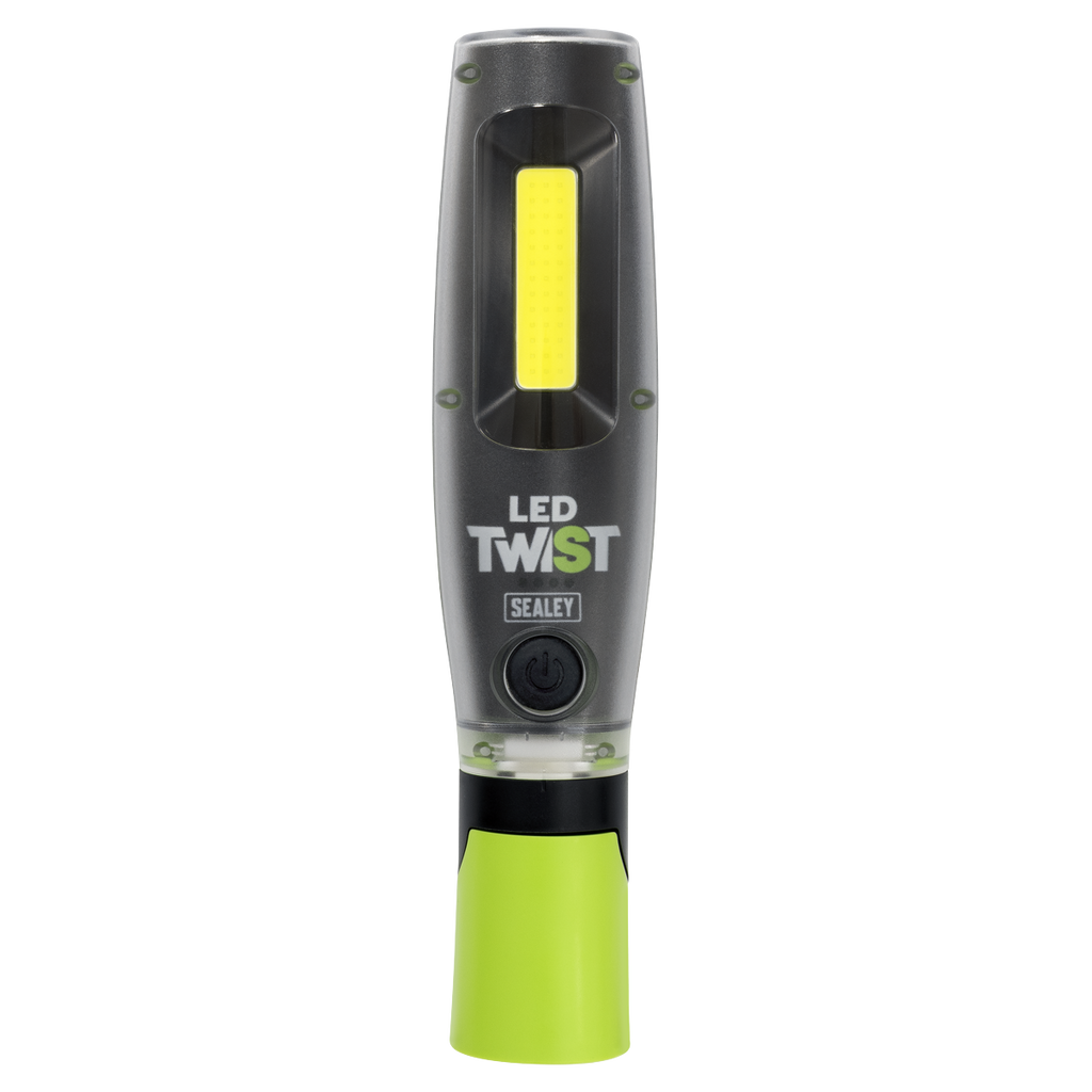 Sealey Rechargeable LED Twist® Inspection Light 20W COB + 3W SMD, 3000lm, LED3001G - BostonPlates Autocare Centre