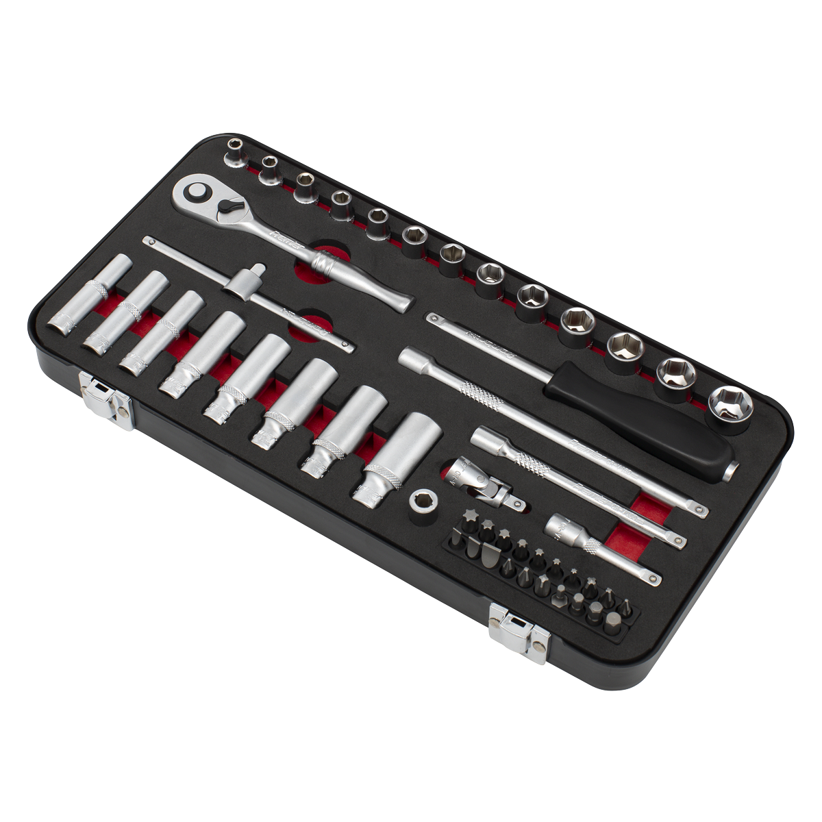 Sealey Premier Platinum Socket Set 1/4"Sq Drive 49pc AK7920 - BostonPlates Autocare Centre