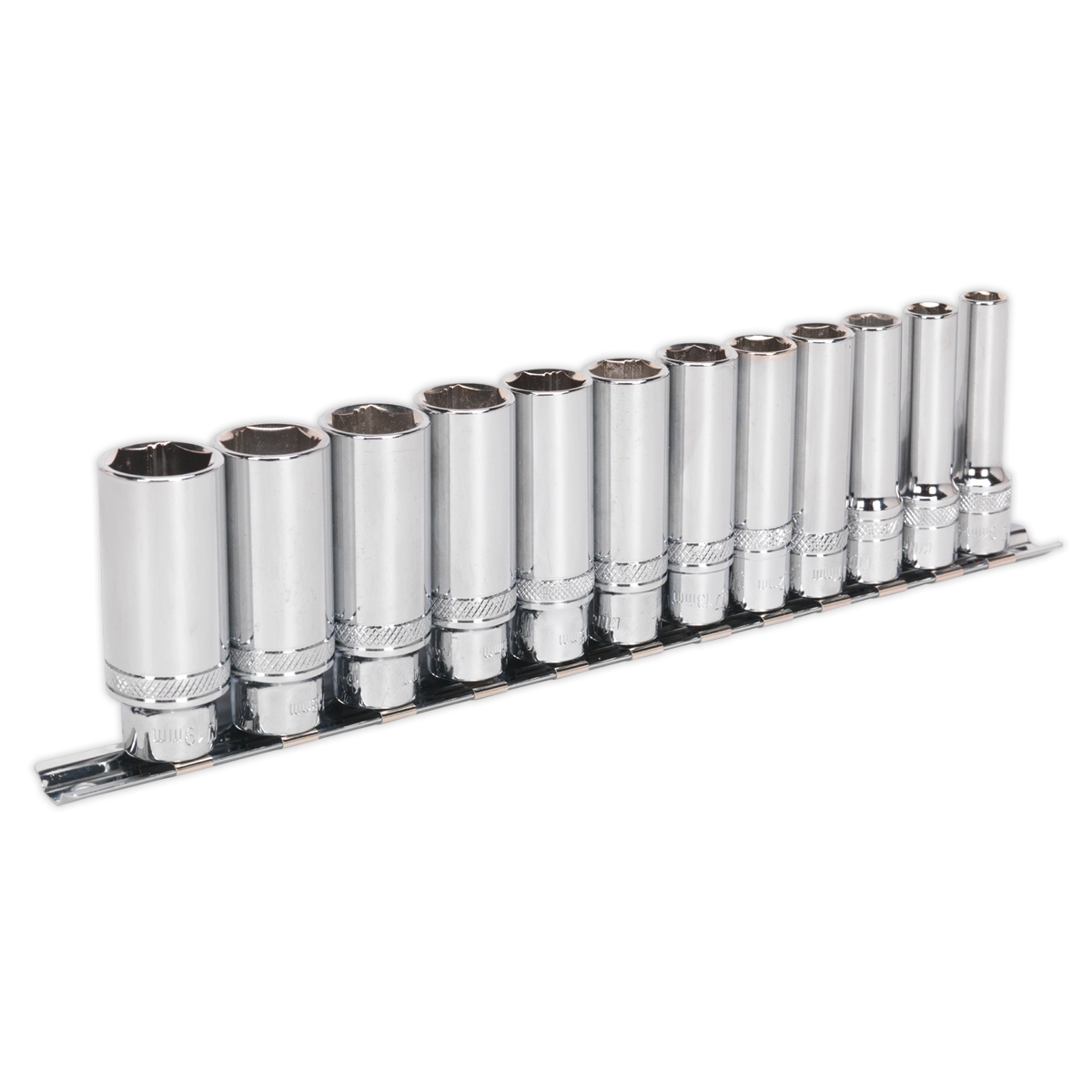 Sealey Premier Deep Lock-On™ Socket Set 3/8"Sq Drive 12pc AK2744 - BostonPlates Autocare Centre