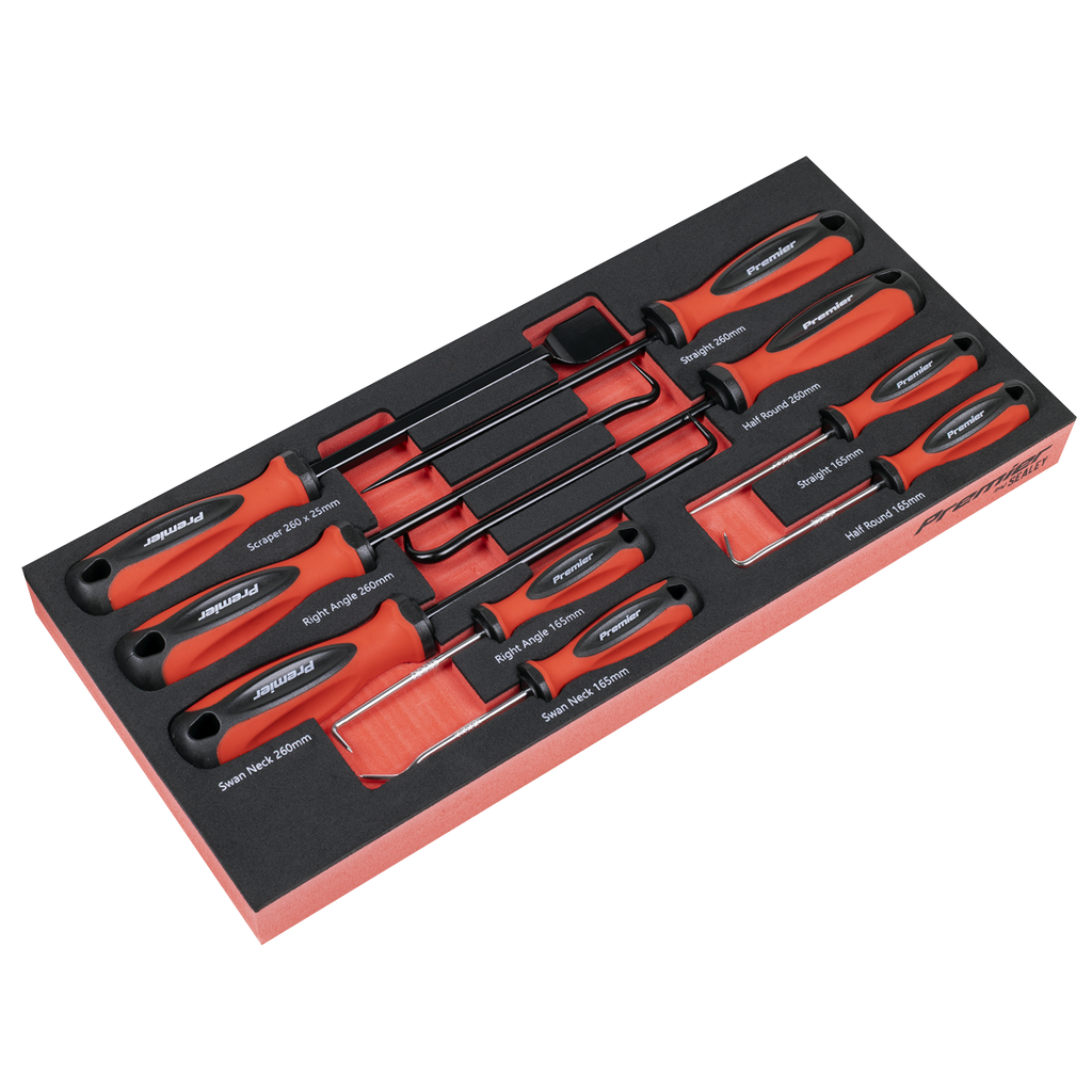 Sealey Premier Scraper & Hook Set with Tool Tray 9pc TBT65 - BostonPlates Autocare Centre