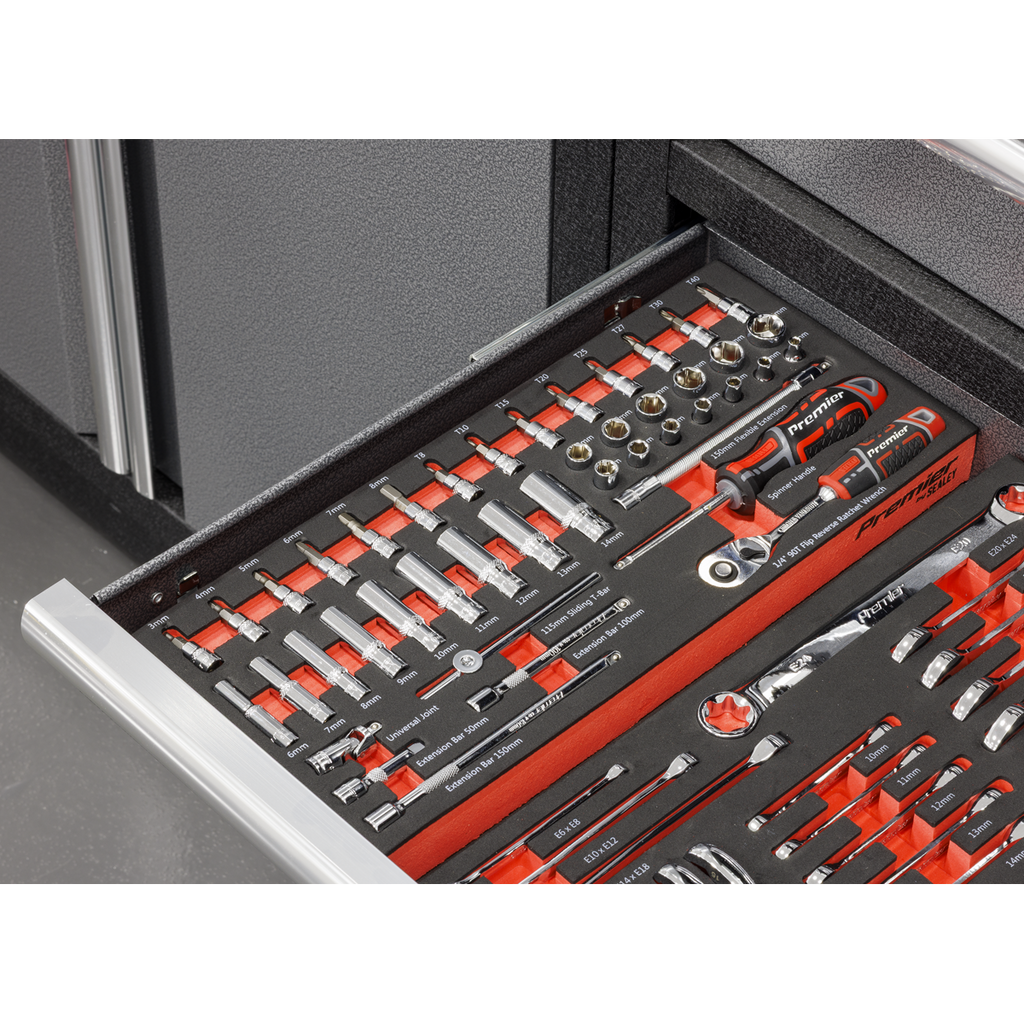 Sealey Premier Socket Set with Tool Tray 1/4"Sq Drive 44pc TBT40 - BostonPlates Autocare Centre
