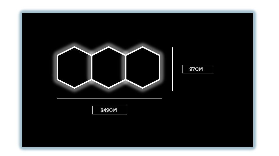 HEXAGON LED LIGHT (1 HEX TO 14 HEX SET UPS) - BostonPlates Autocare Centre
