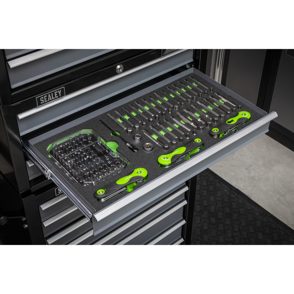 Siegen Specialised Bit Set & Folding Hex Keys with Tool Tray 170pc S01275 - BostonPlates Autocare Centre
