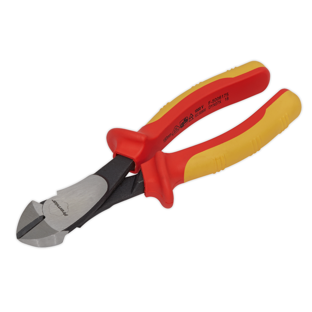 Sealey Premier Side Cutters Heavy-Duty 180mm - VDE Approved AK83459 - BostonPlates Autocare Centre