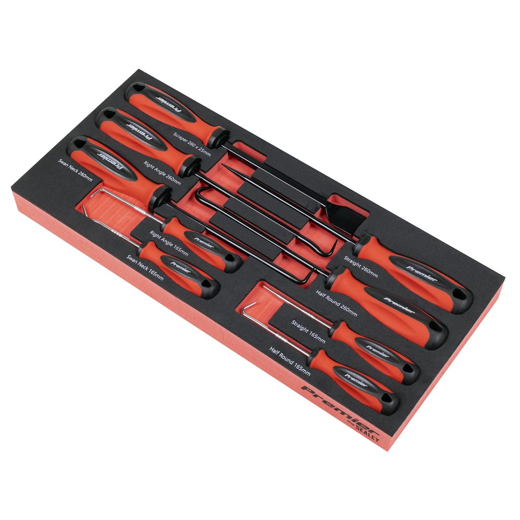 Sealey Premier Scraper & Hook Set with Tool Tray 9pc TBT65 - BostonPlates Autocare Centre