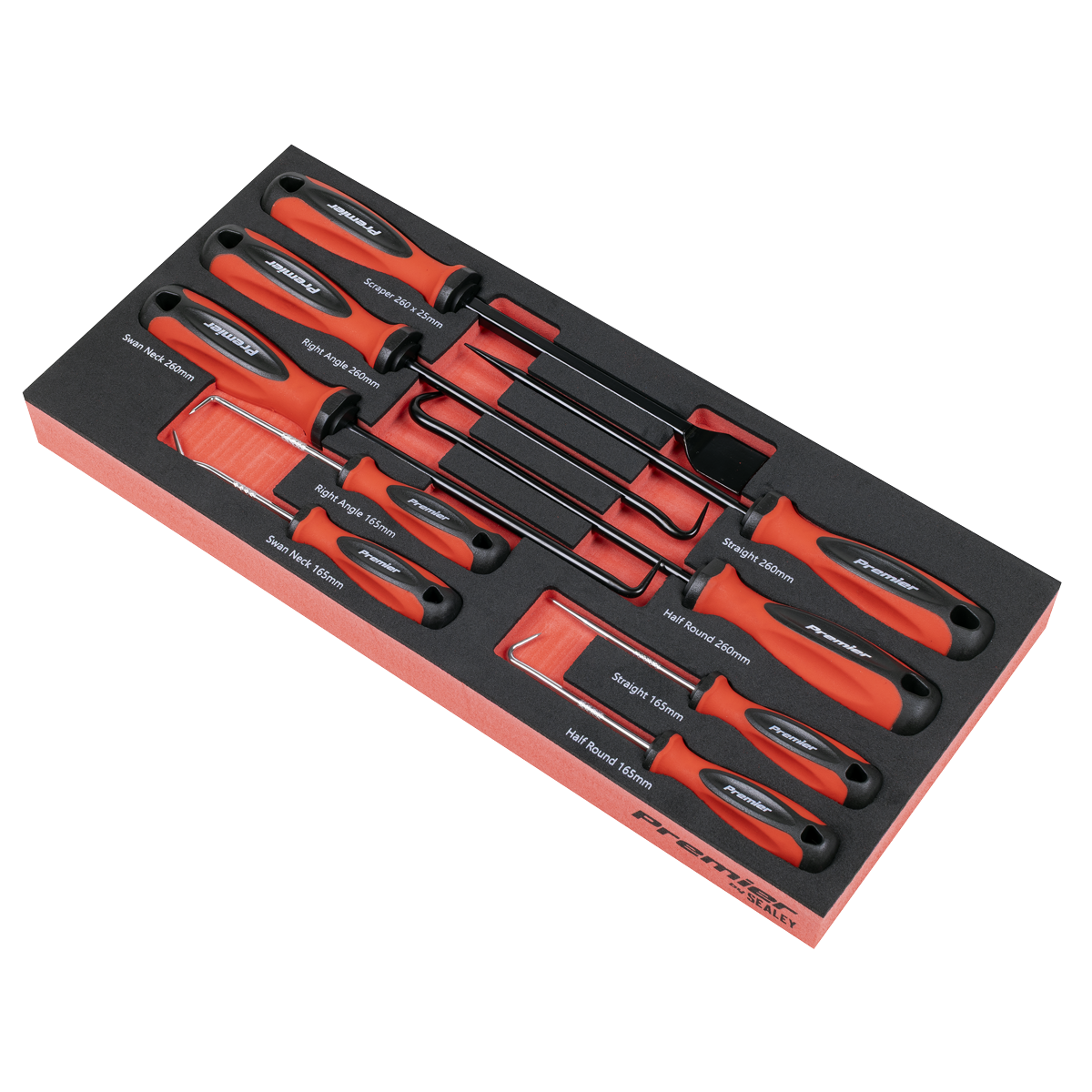 Sealey Premier Scraper & Hook Set with Tool Tray 9pc TBT65 - BostonPlates Autocare Centre