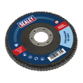Sealey 115mm Zirconium Flap Disc 40Grit 22mm Bore FD11540 - BostonPlates Autocare Centre