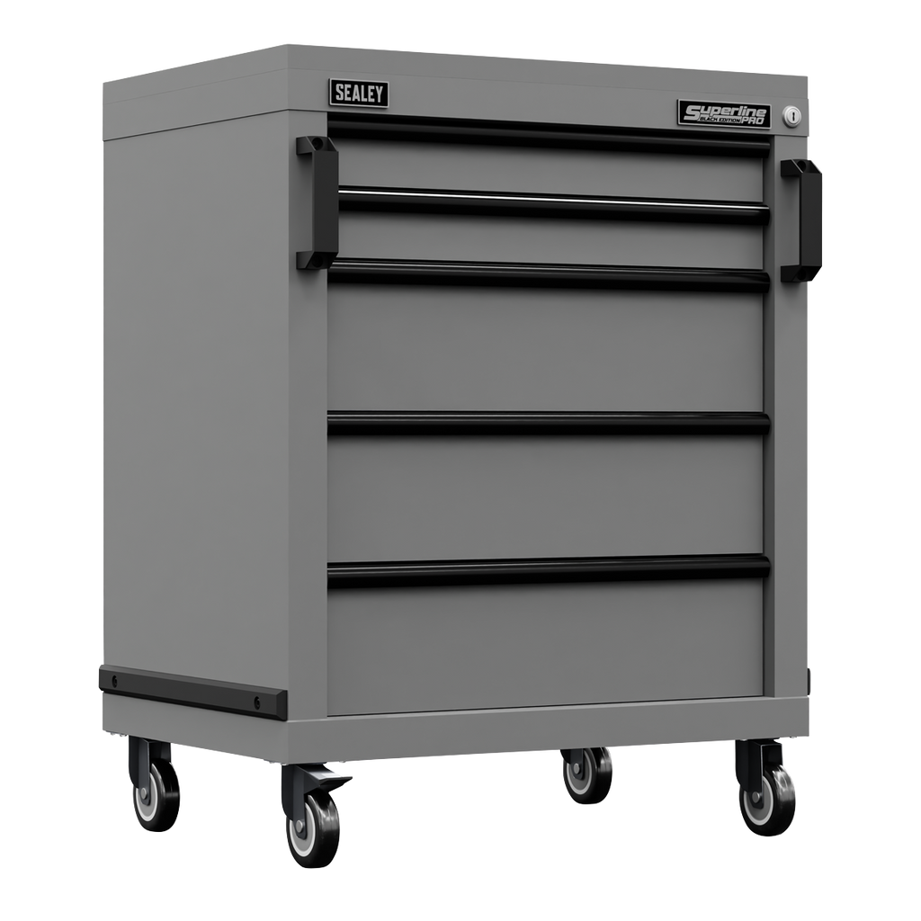 Superline PRO® Black Edition Modular Mobile Cabinet 5 Drawer 650mm APMS34BE - BostonPlates Autocare Centre