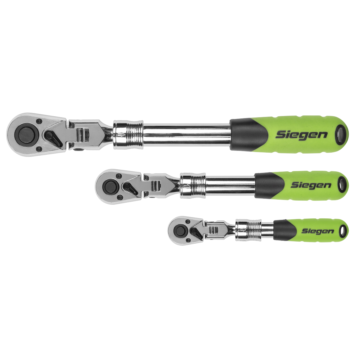 Siegen Extendable Flexi-Head Ratchet Wrench Set 3pc S01297 - BostonPlates Autocare Centre