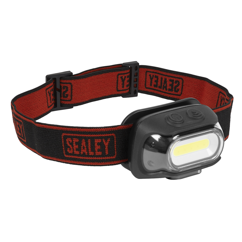 Sealey Rechargeable Head Torch with Auto-Sensor 8W COB LED HT08R - BostonPlates Autocare Centre
