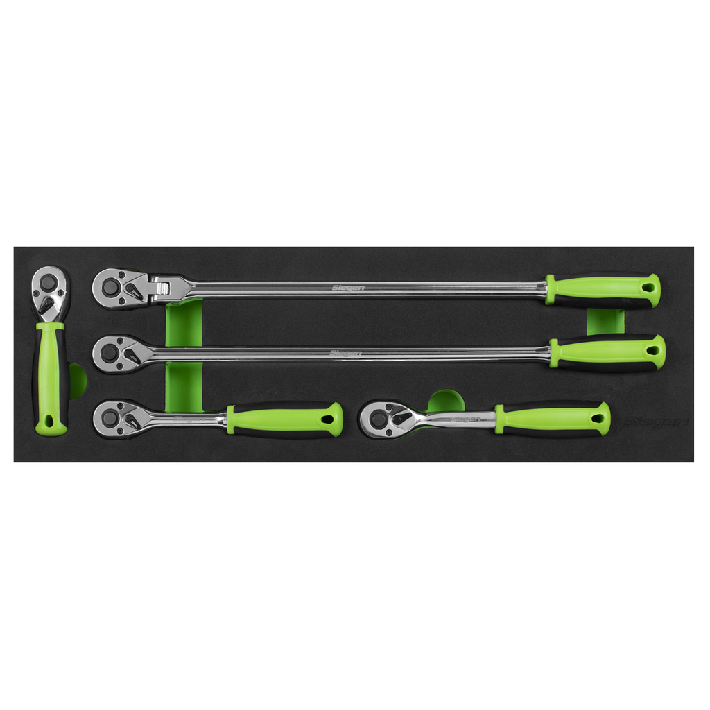 Siegen Ratchet Wrench Set with Flip Reverse 3/8"Sq Drive 5pc S01230 - BostonPlates Autocare Centre