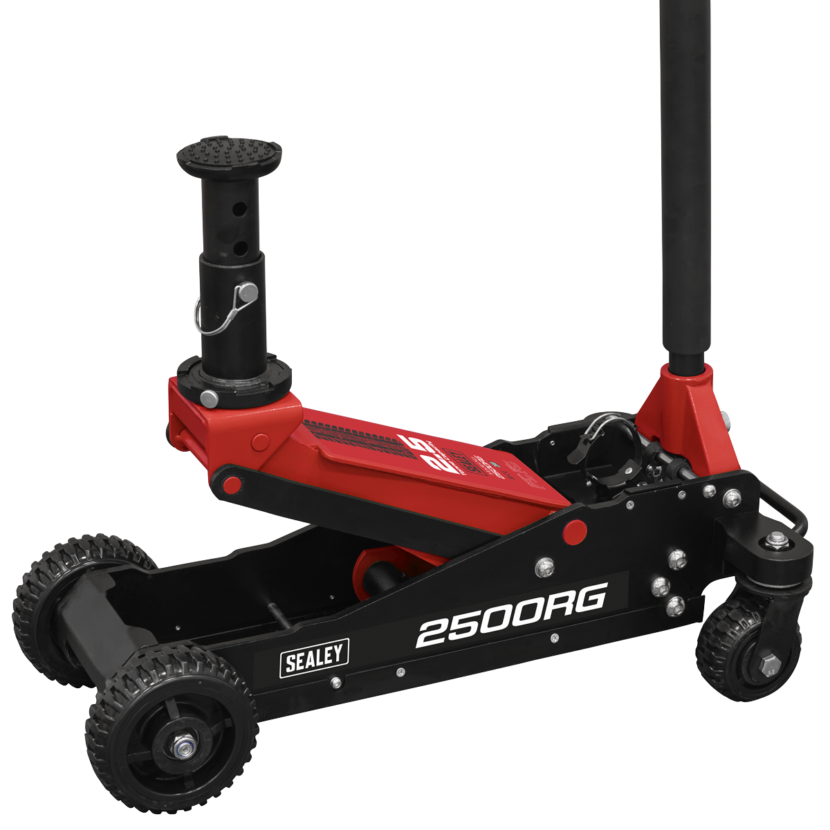 Sealey Big Wheel Hybrid Trolley Jack with Super Rocket Lift 2.5 Tonne 2500RG - BostonPlates Autocare Centre