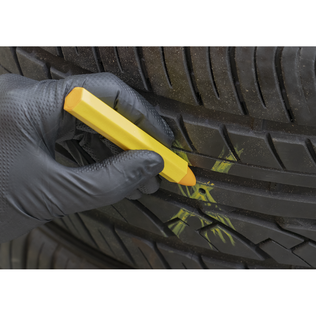 Sealey Tyre Marking Crayon, Yellow - Pack of 6 TST14 - BostonPlates Autocare Centre