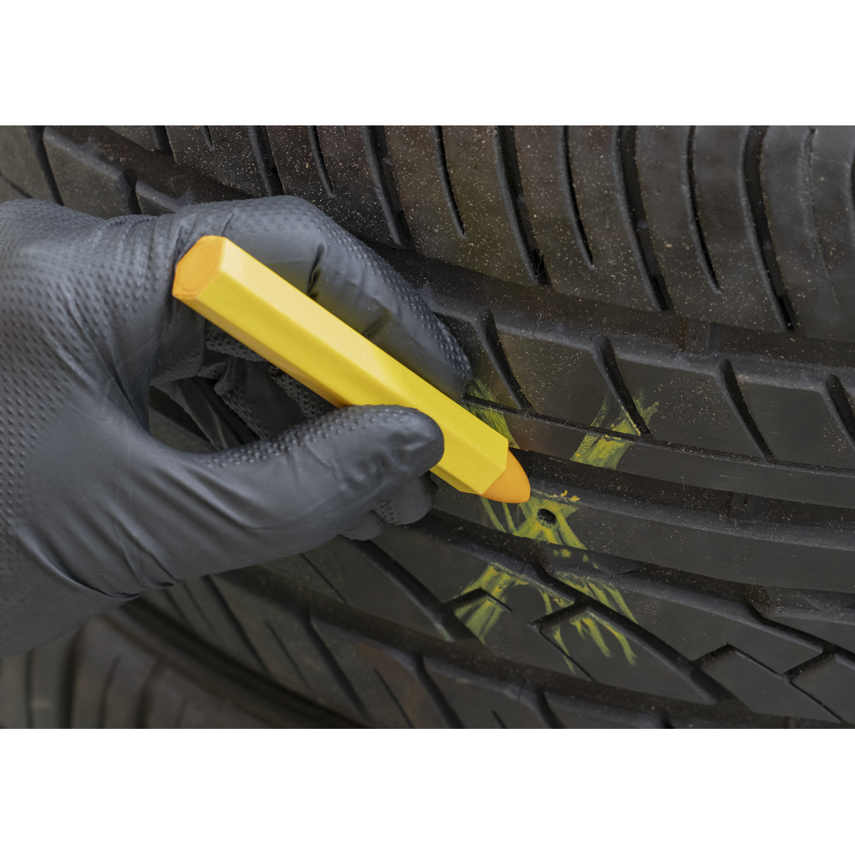 Sealey Tyre Marking Crayon, Yellow - Pack of 6 TST14 - BostonPlates Autocare Centre