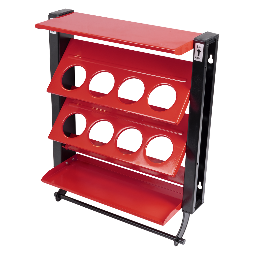 Sealey Spray Can Storage Rack with 8 Can Holders APSCR8 - BostonPlates Autocare Centre