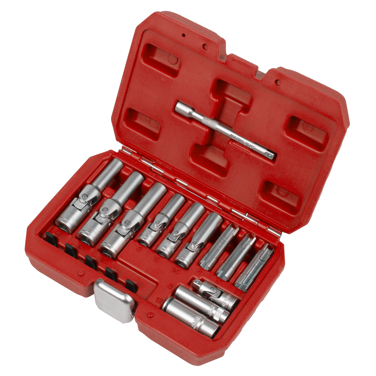 Sealey Glow Plug Socket Set 18pc 1/4"Sq & 3/8"Sq Drive SX4031 - BostonPlates Autocare Centre
