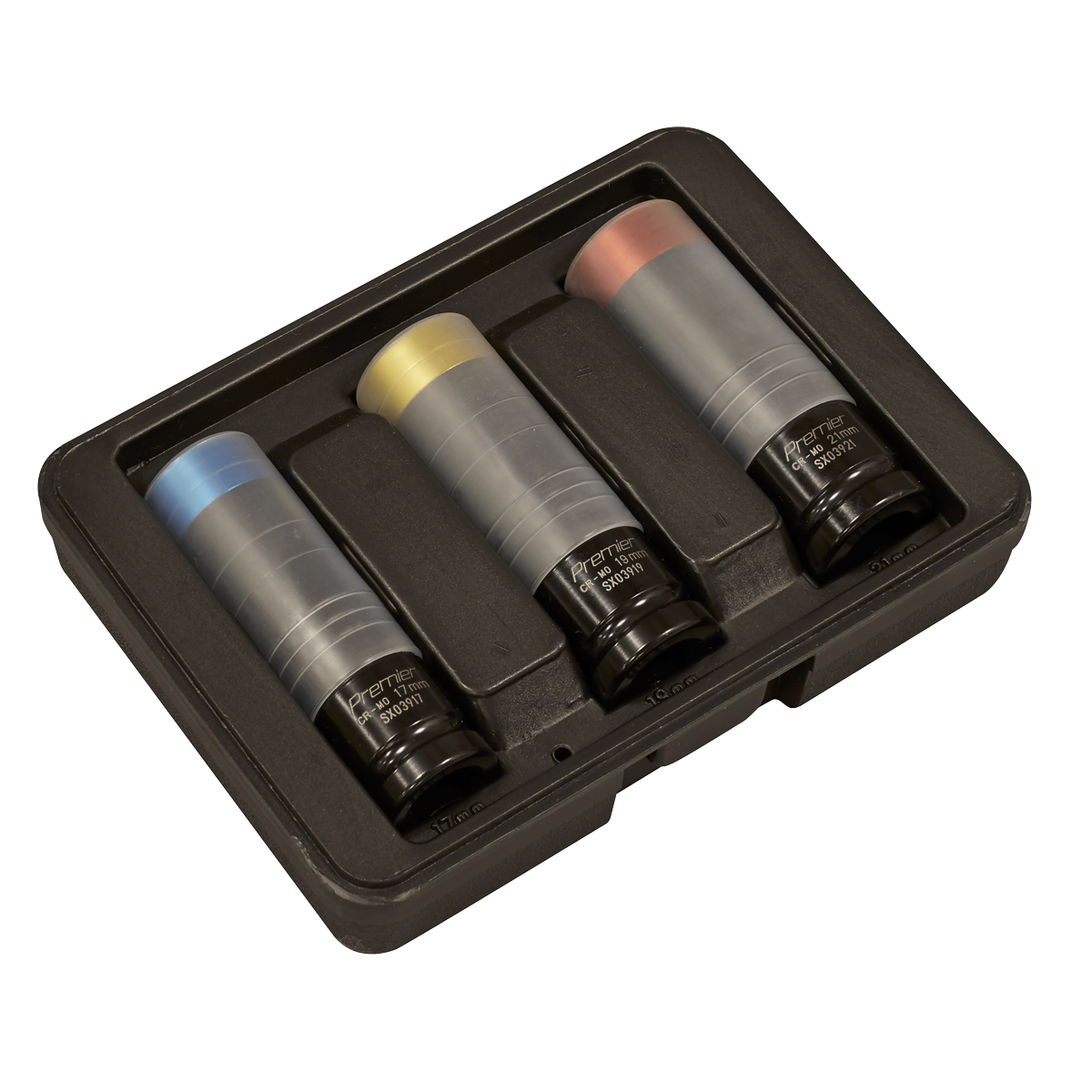 Premier Alloy Wheel Ultra-Power Impact Socket Set 1/2"Sq Drive 3pc SX039 - BostonPlates Autocare Centre