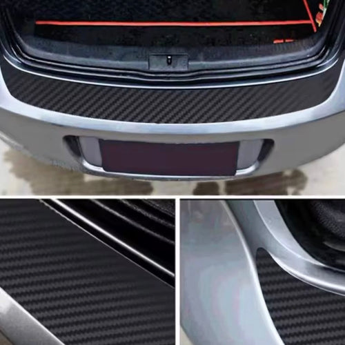 Car Rear Bumper Sill Body Guard Protector Carbon Fibre Effect Trim Strip Cover - BostonPlates Autocare Centre