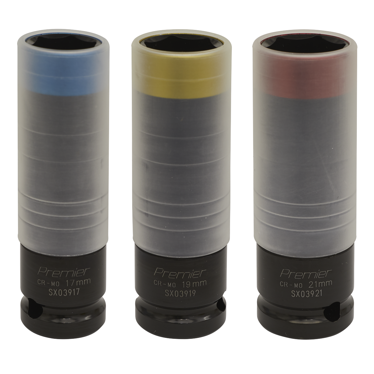 Premier Alloy Wheel Ultra-Power Impact Socket Set 1/2"Sq Drive 3pc SX039 - BostonPlates Autocare Centre