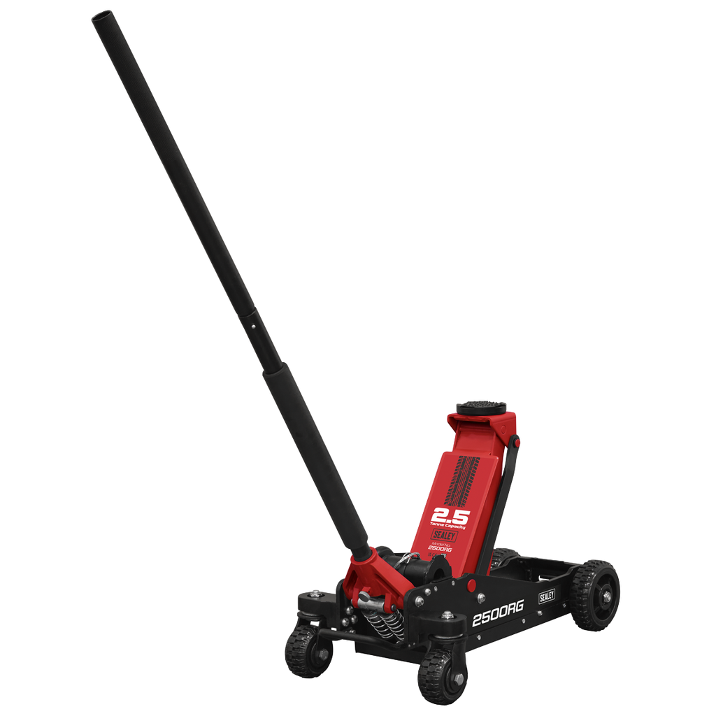 Sealey Big Wheel Hybrid Trolley Jack with Super Rocket Lift 2.5 Tonne 2500RG - BostonPlates Autocare Centre