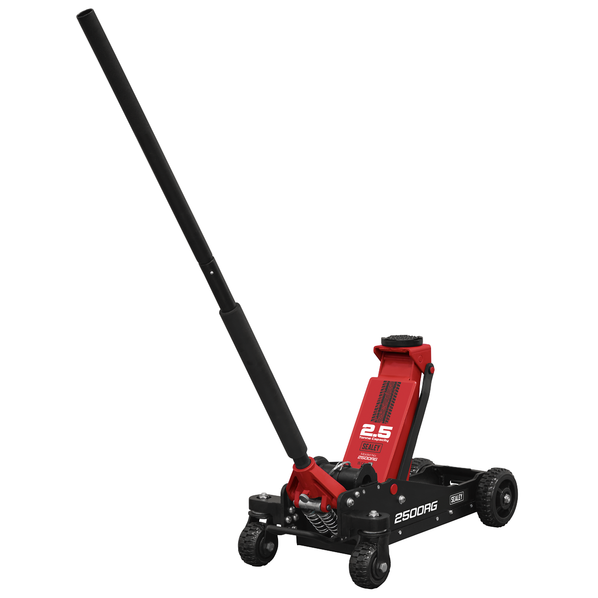 Sealey Big Wheel Hybrid Trolley Jack with Super Rocket Lift 2.5 Tonne 2500RG - BostonPlates Autocare Centre