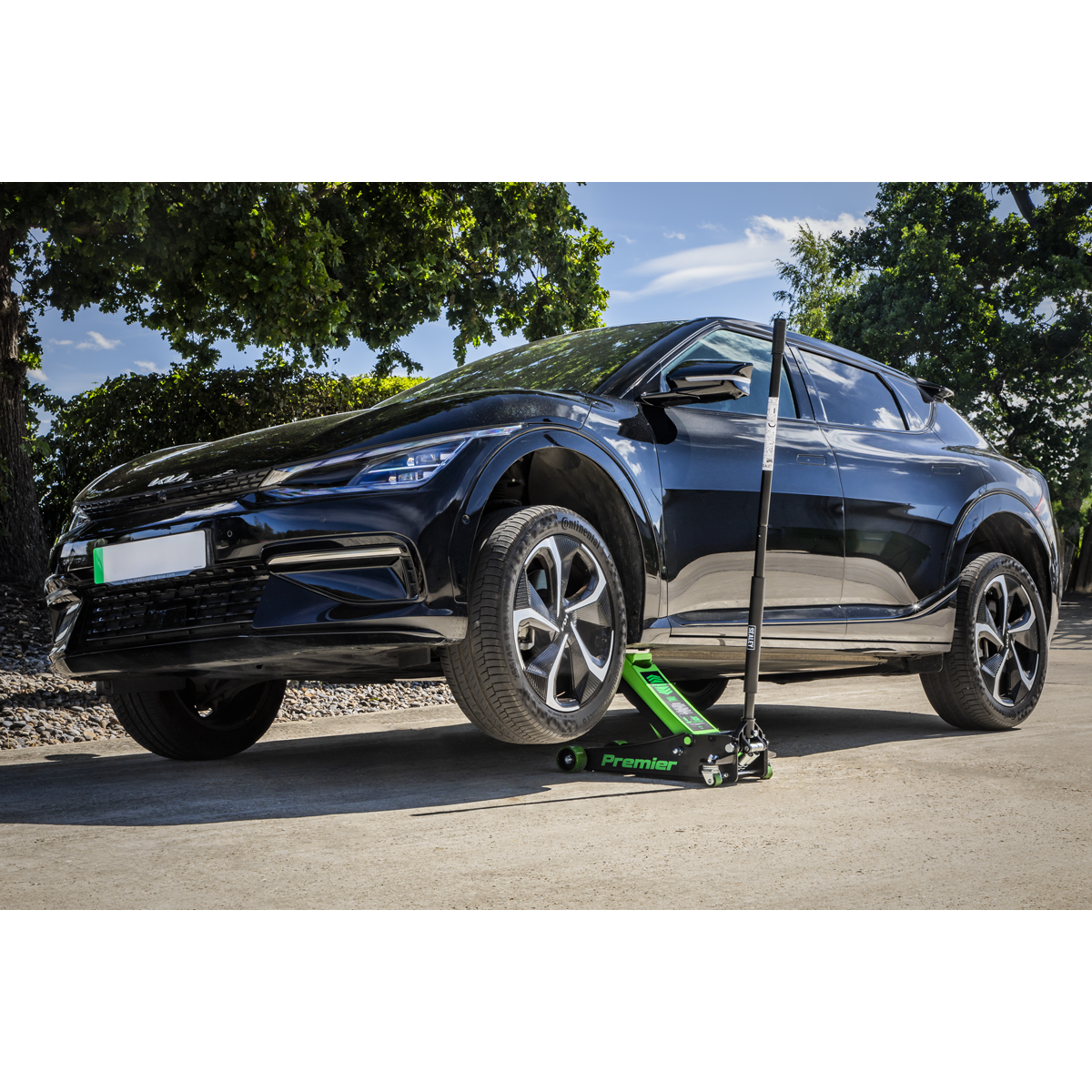 Premier Low Profile Trolley Jack with Rocket Lift 4 Tonne - Green 4040AG - BostonPlates Autocare Centre