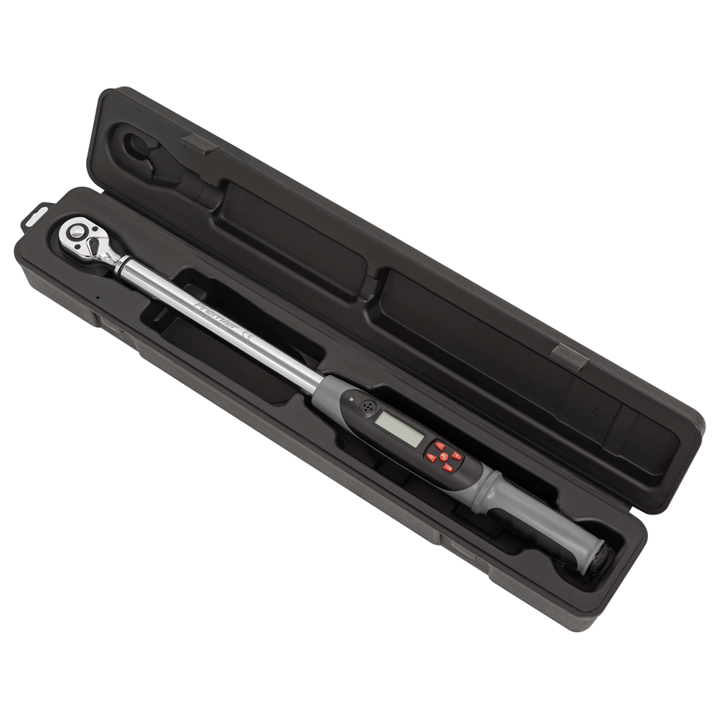 Sealey Premier Digital Torque Wrench with Angle Function 1/2"Sq Drive 20-200Nm STW306 - BostonPlates Autocare Centre