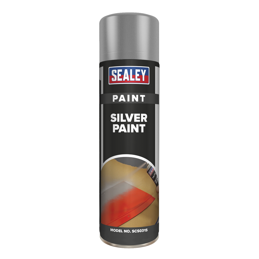 Sealey Silver Paint 500ml SCS031S - BostonPlates Autocare Centre