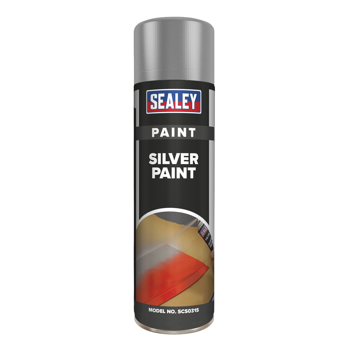 Sealey Silver Paint 500ml SCS031S - BostonPlates Autocare Centre