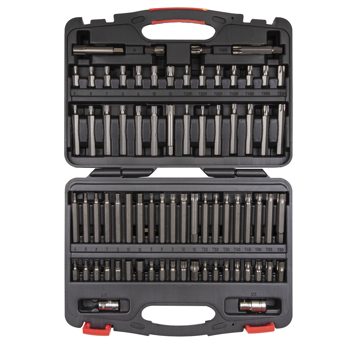 Sealey Premier Platinum Hex/Ribe/Spline Bit Set 3/8" and 1/2"Sq Drive AK21974P - BostonPlates Autocare Centre