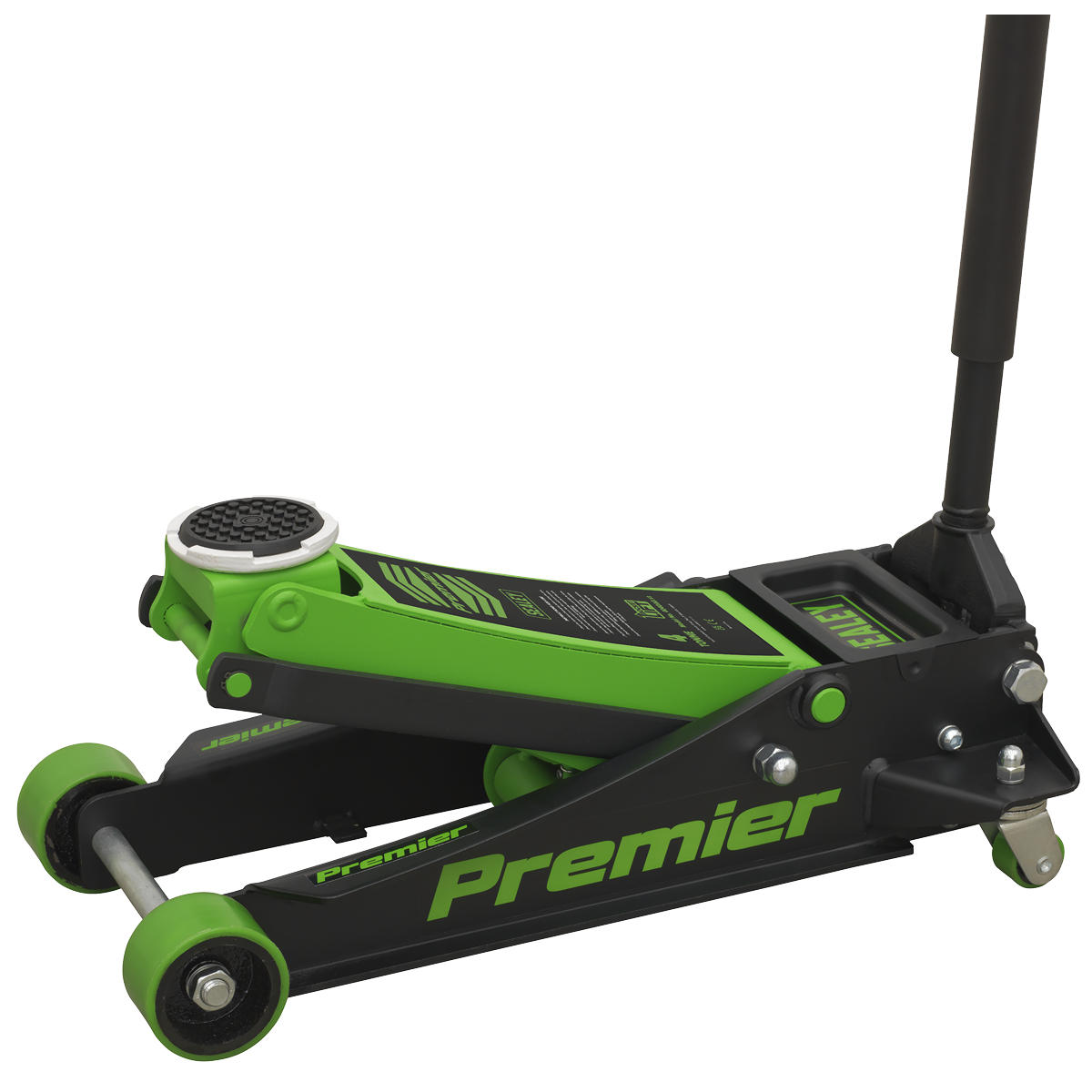 Premier Low Profile Trolley Jack with Rocket Lift 4 Tonne - Green 4040AG - BostonPlates Autocare Centre