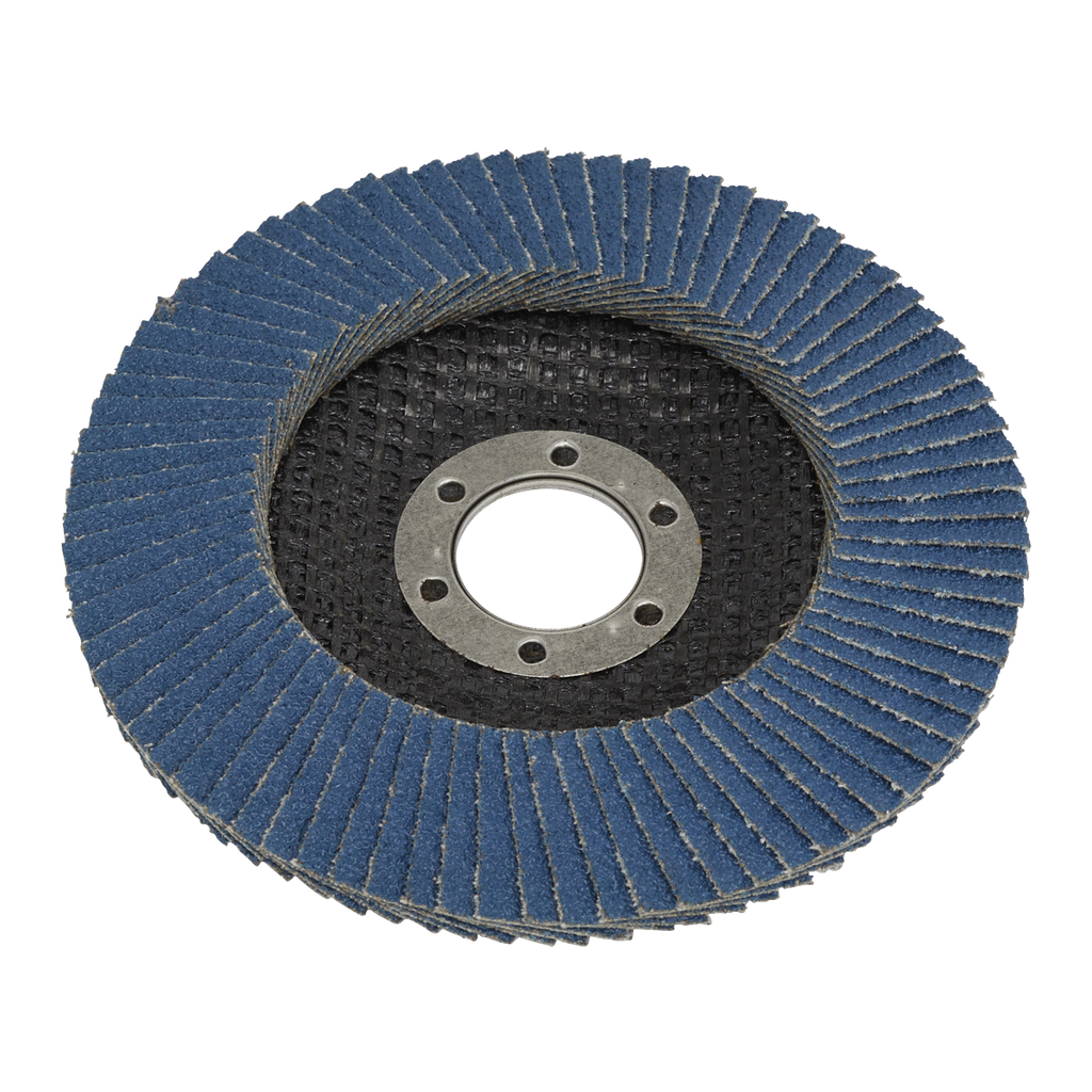 Sealey 115mm Zirconium Flap Disc 60Grit 22mm Bore FD11560 - BostonPlates Autocare Centre