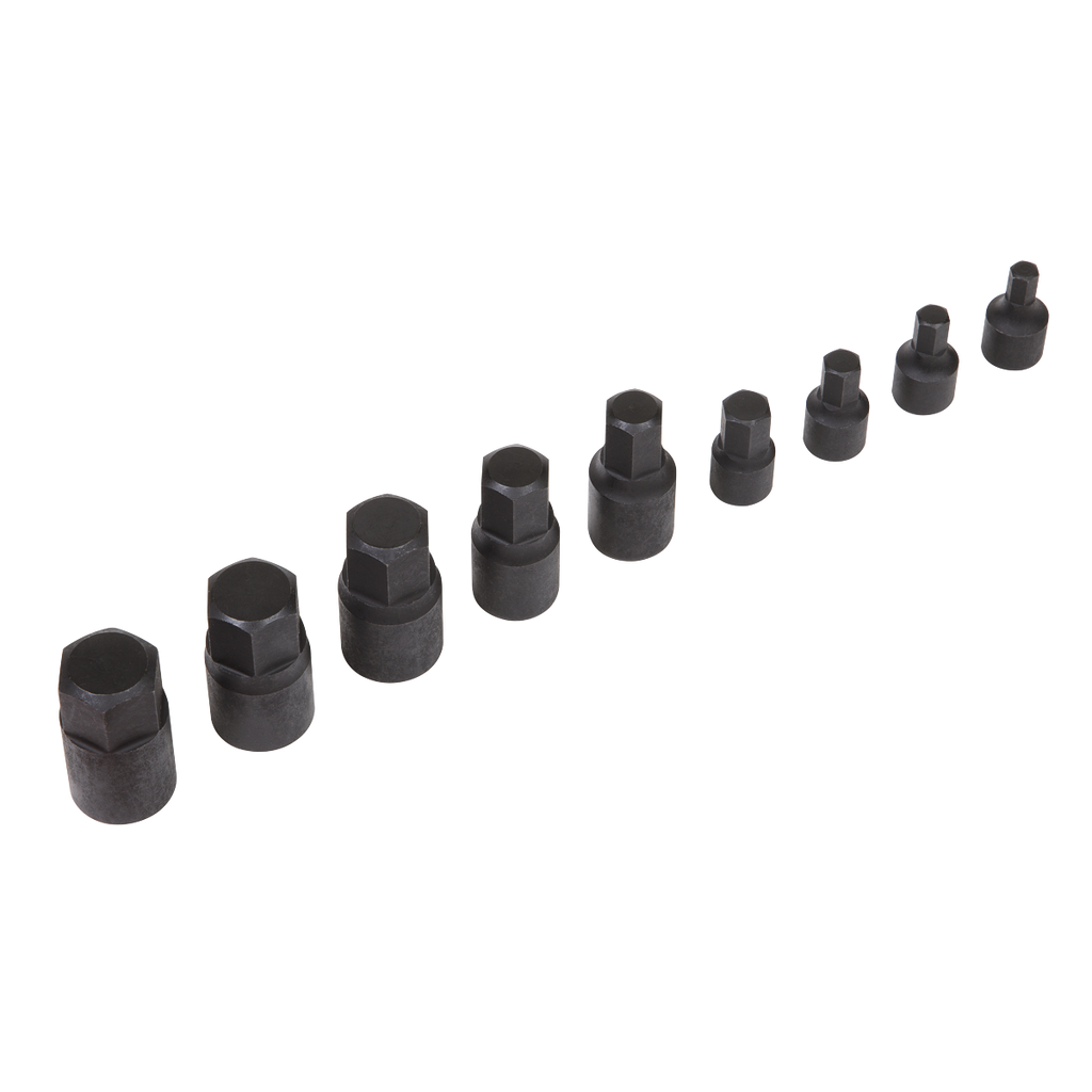 Sealey Premier Low Profile Hex Impact Socket Bit Set 1/4" & 3/8"Sq Drive 9pc AK5525 - BostonPlates Autocare Centre
