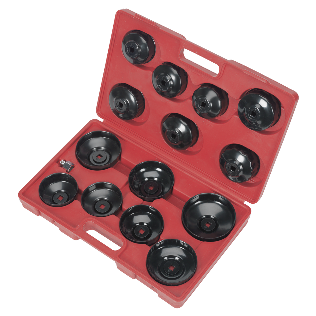Sealey Oil Filter Cap Wrench Set 15pc VS7003 - BostonPlates Autocare Centre