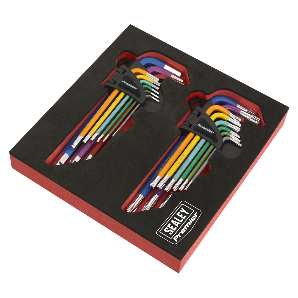 Sealey Premier TRX-Star* & Ball-End Hex Key Set 18pc Long Anti-Slip AK7199 - BostonPlates Autocare Centre