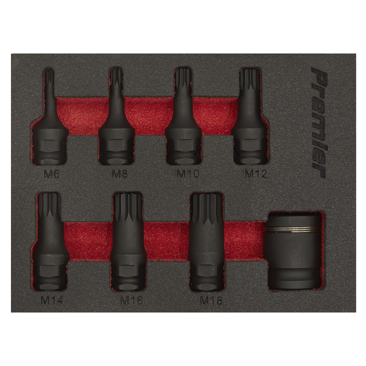 Premier Spline Impact Socket Bit Set 3/8"Sq Drive 8pc AK5622 - BostonPlates Autocare Centre