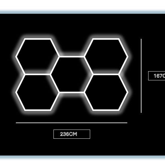 HEXAGON LED LIGHT (1 HEX TO 14 HEX SET UPS) - BostonPlates Autocare Centre