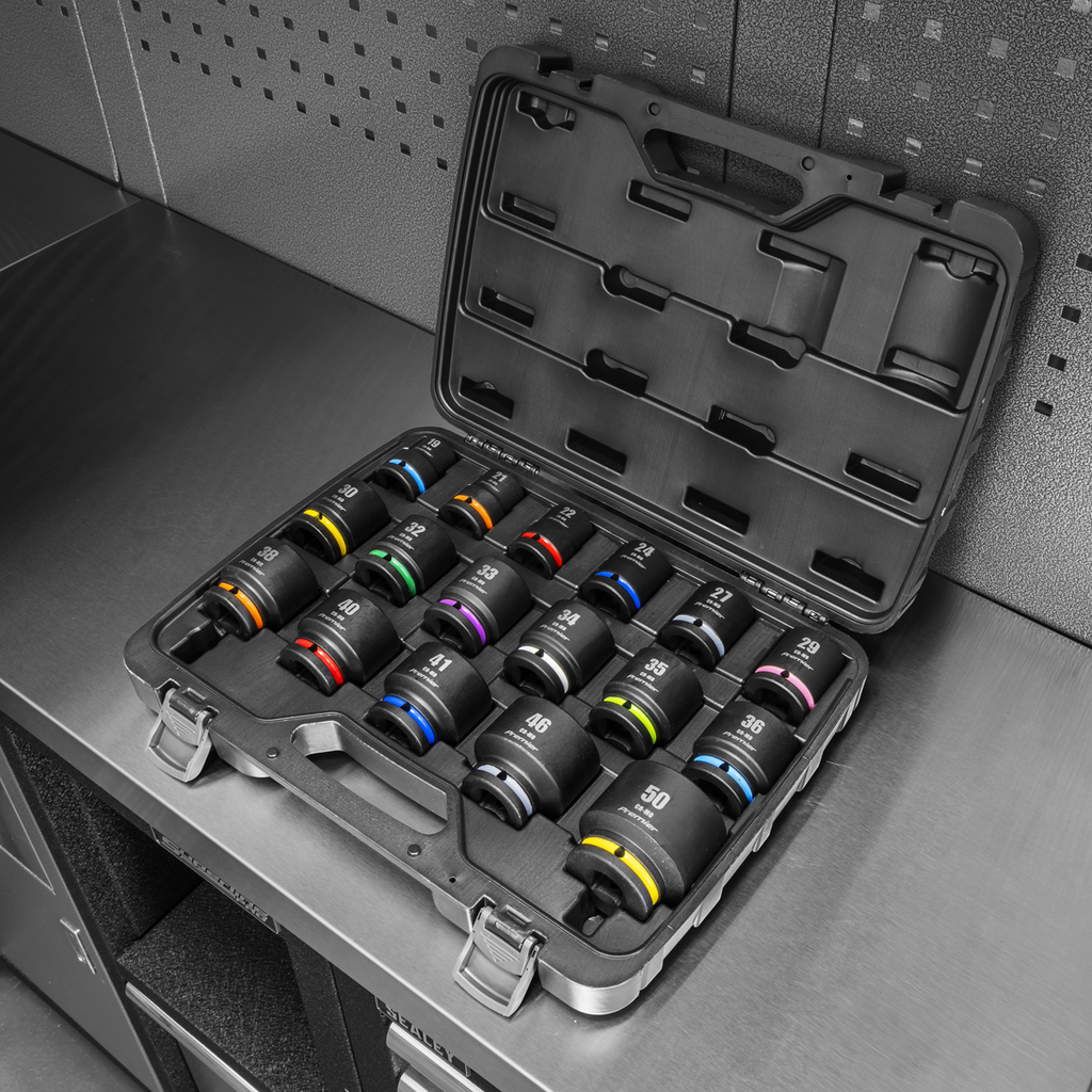 Sealey Premier Impact Socket Set 3/4"Sq Drive 17pc AK8892M - BostonPlates Autocare Centre